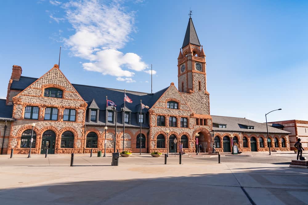 Union Pacific Railroad Depot in Cheyenne, Wyoming.