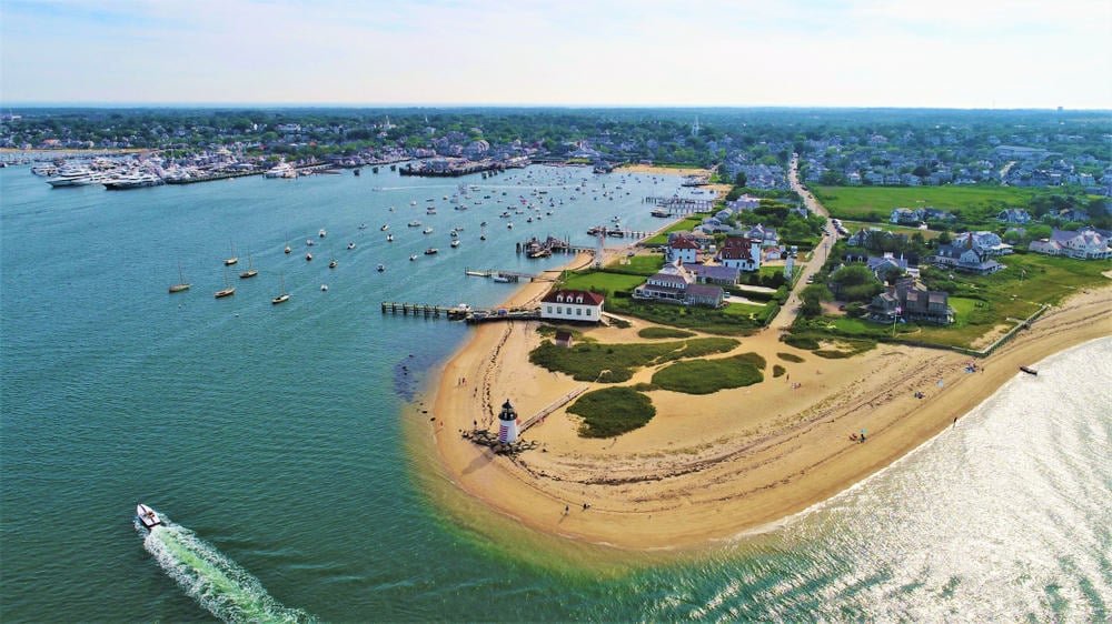 Entrance of Nantucket, Massachusetts.