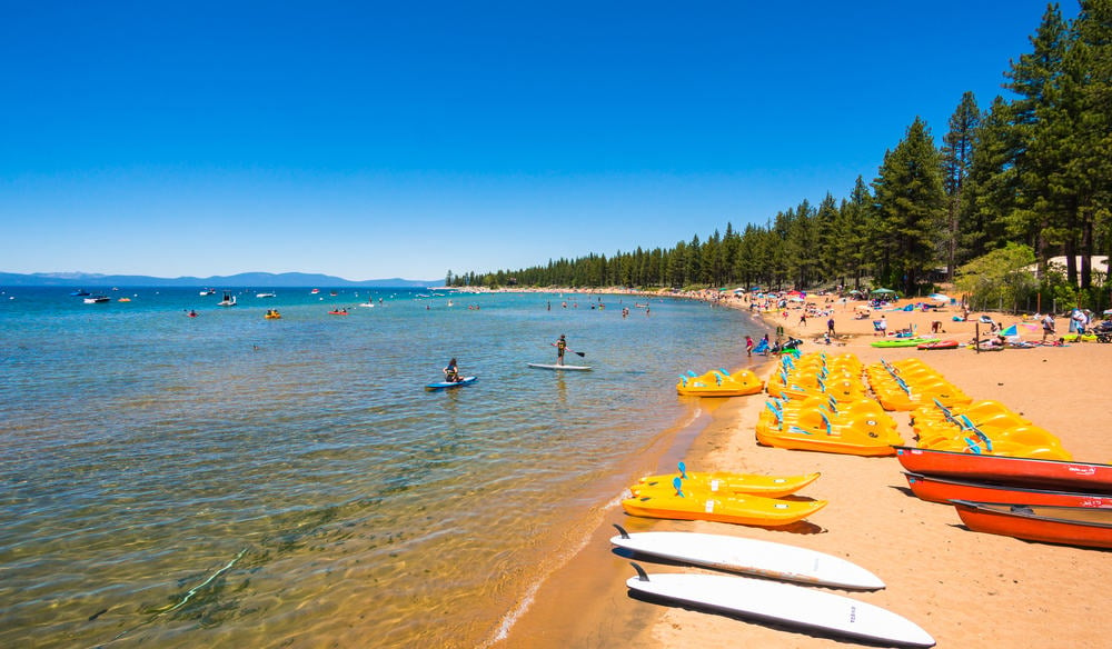 Beach in Lake Tahoe, CA.