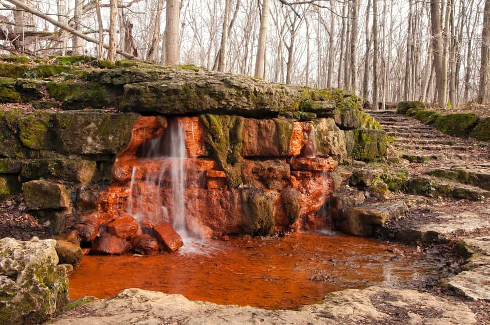 Natural spring in Yellow Springs, Ohio.