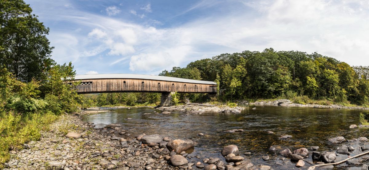 Longest historical bridge at Brattleboro Vermont.