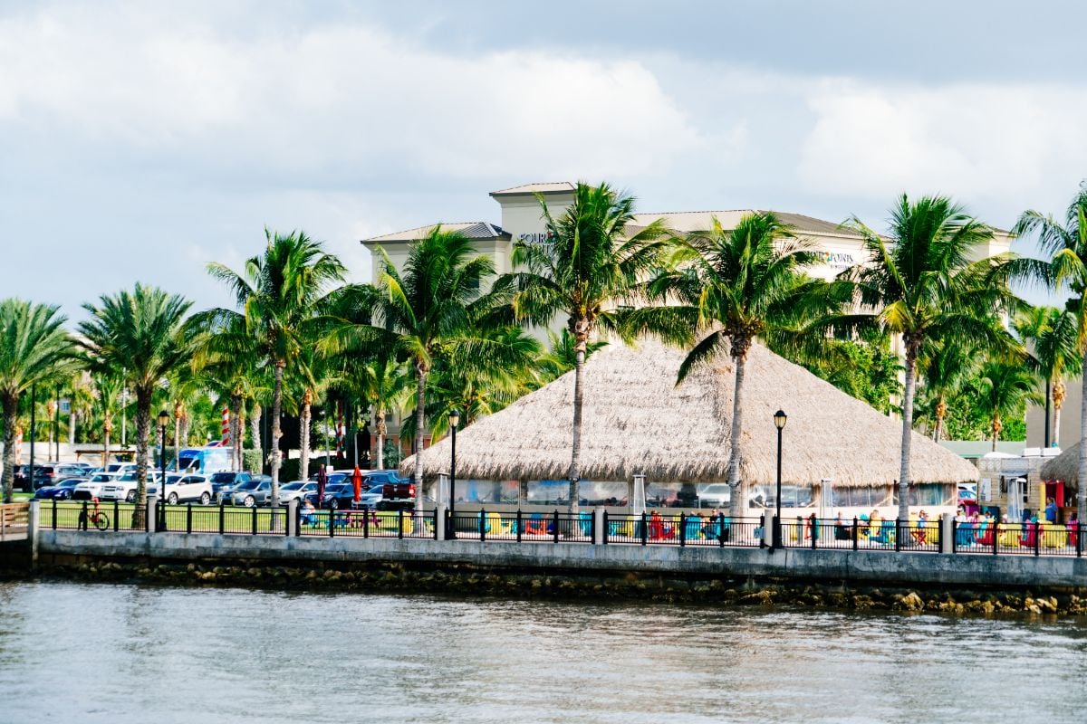 Restaurant near a harbor Punta Gorda, Florida.