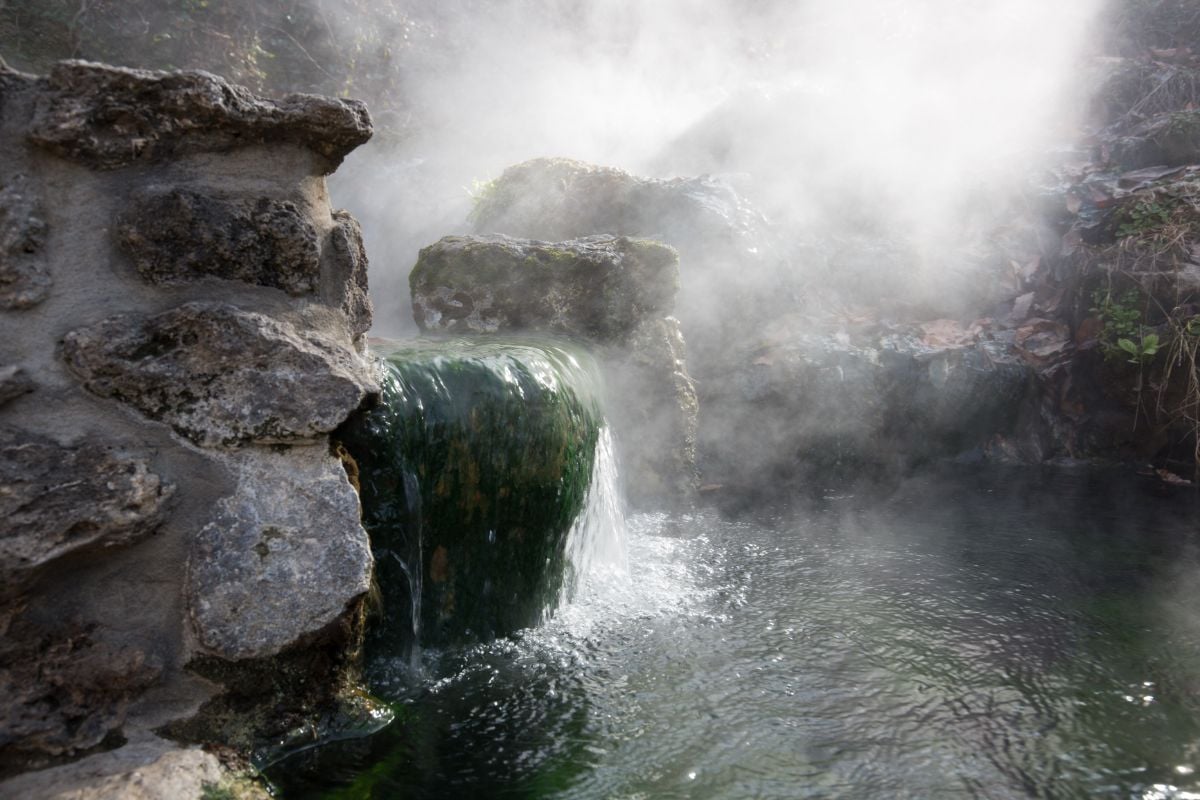 Natural hot spring at Hot Springs Arkansas.