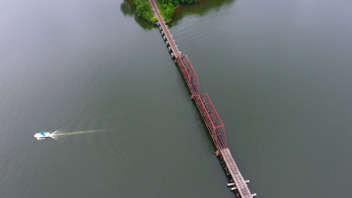 Historical rail bridge at Greenwood, South Carolina.