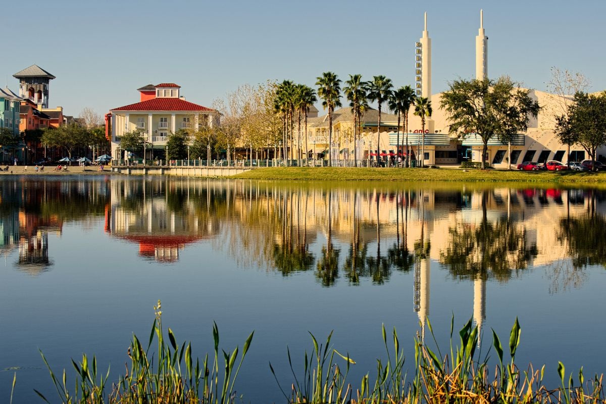 Lively town at Celebration, Florida.