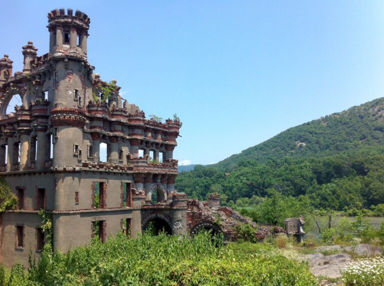 Historical ruins near Hudson River at Cold Spring, New York.