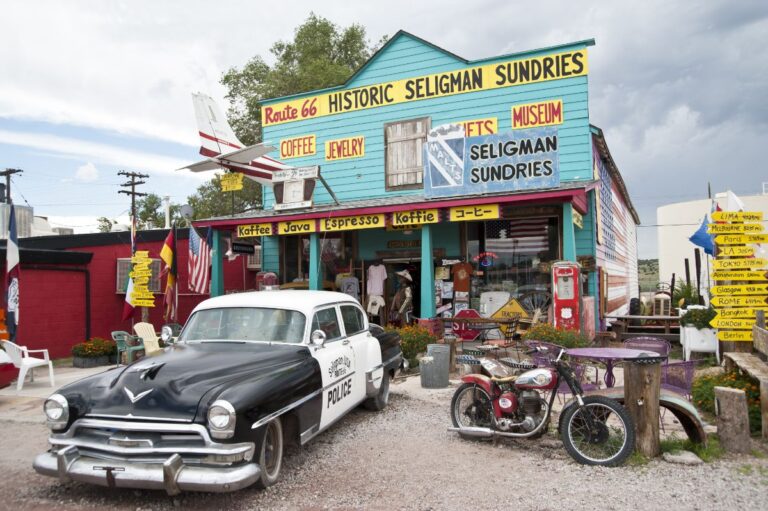 Historical Route 66 at Radiator Springs, Arizona.