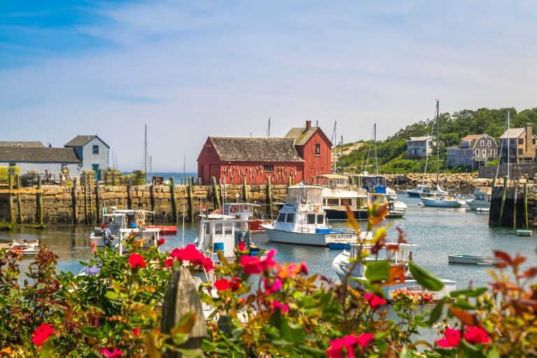 Red House, and yacht at Rockport, Massachusetts.