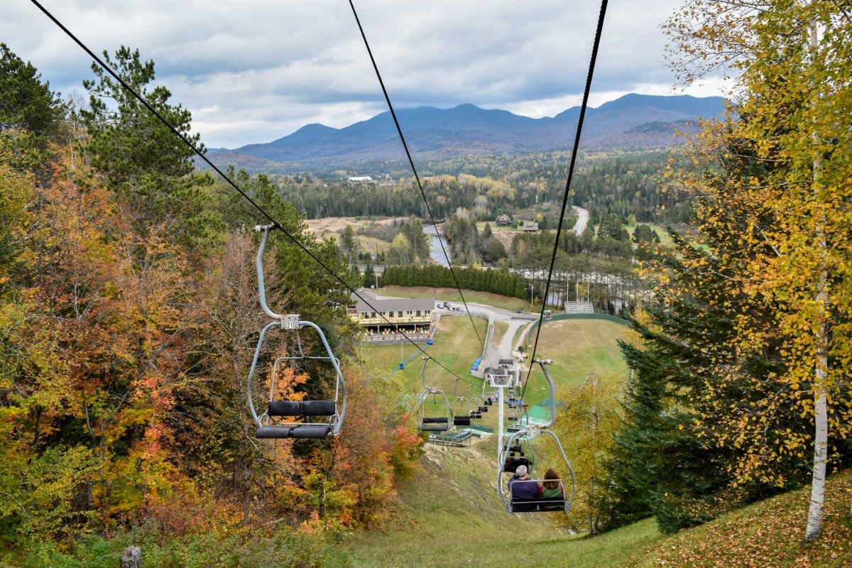 A luxurious resort at Lake Placid, New York.