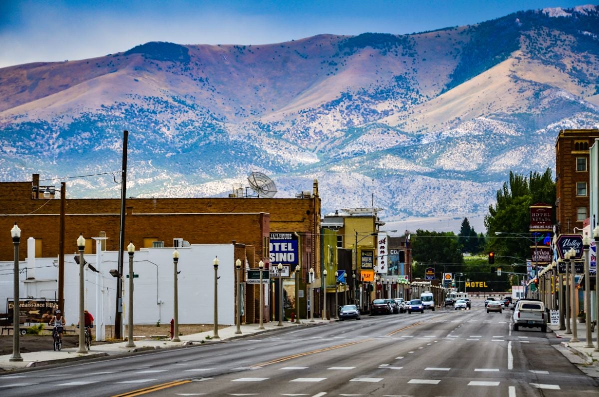 A small town at rocky mountain at Ely, Nevada.