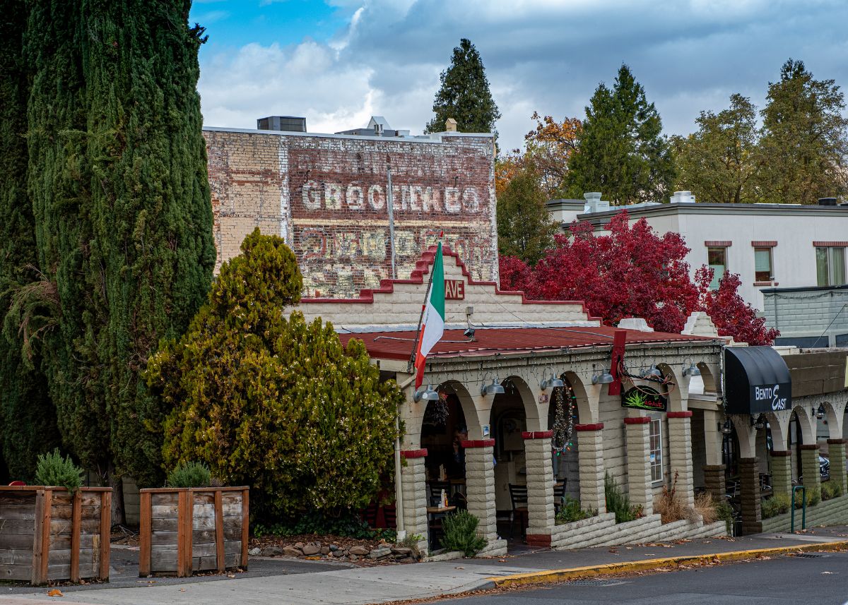 A historical building at Ashland, Oregon.