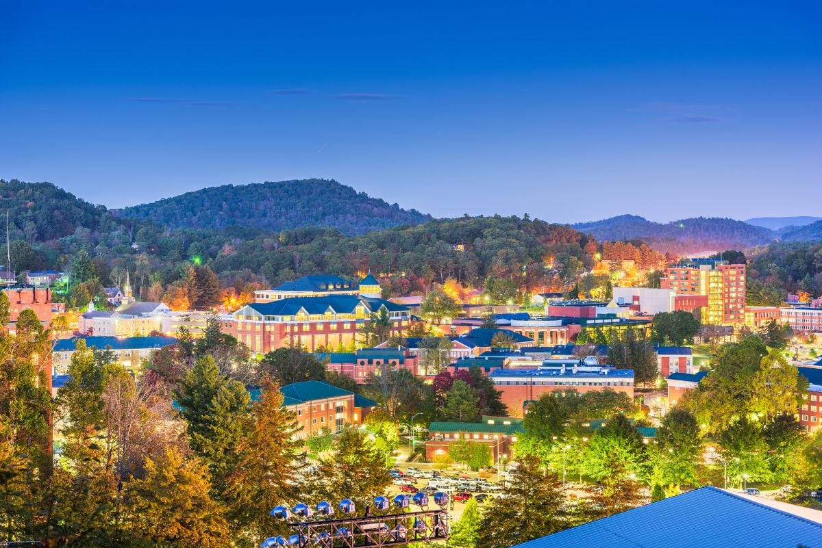 A night sky at Boone, North Carolina.