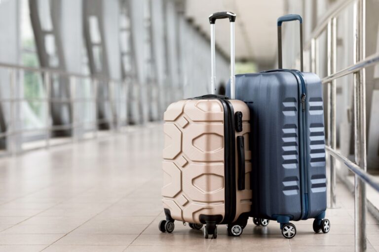 Two luggage bags on the airport.