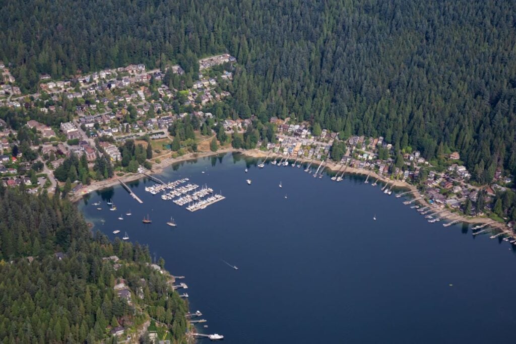 Deep Cove aerial view