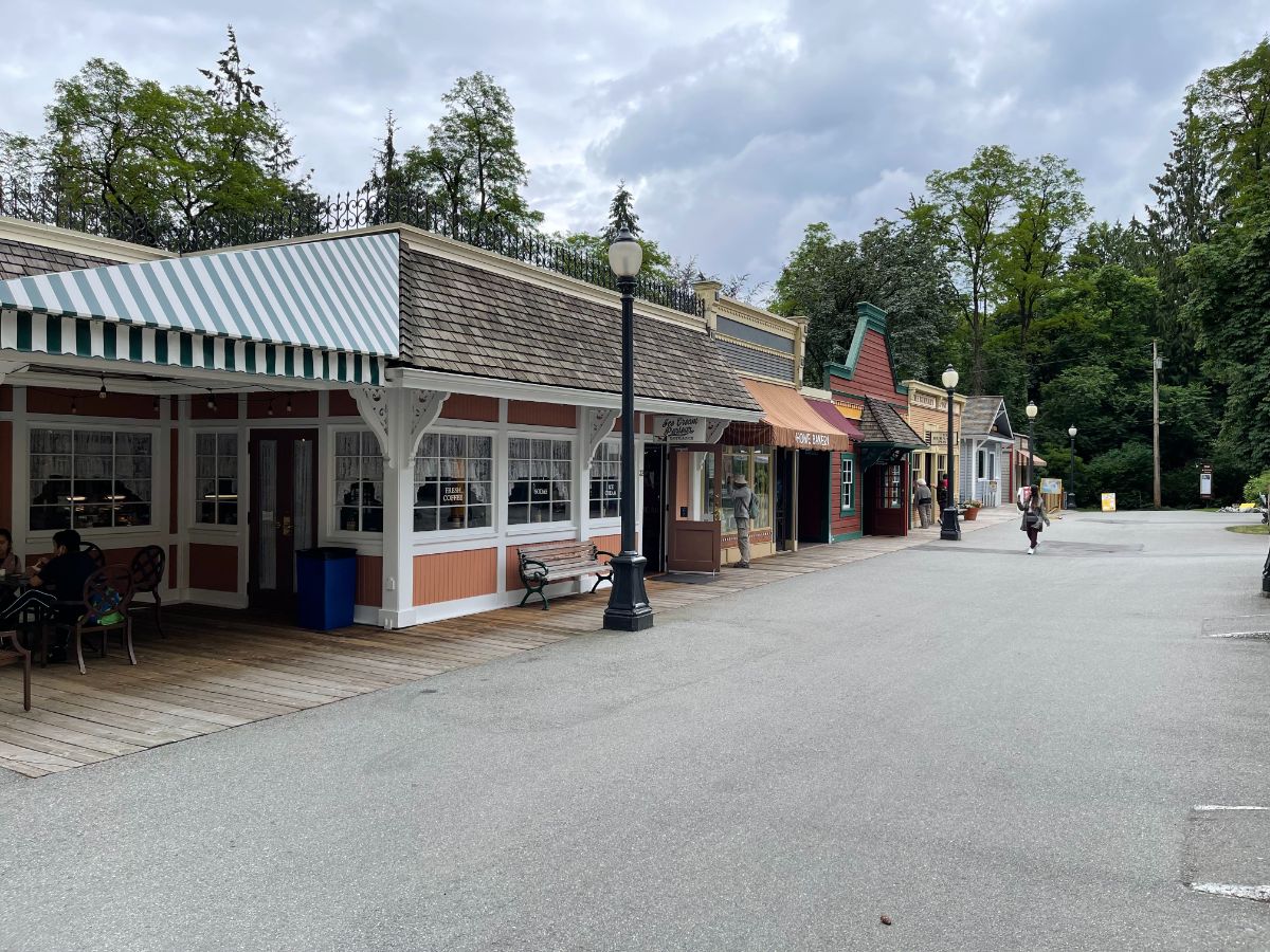 Main street in 1920s village at Burnaby Village Museum