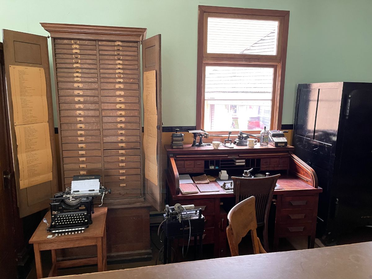 Interior bank at Burnaby Village Museum