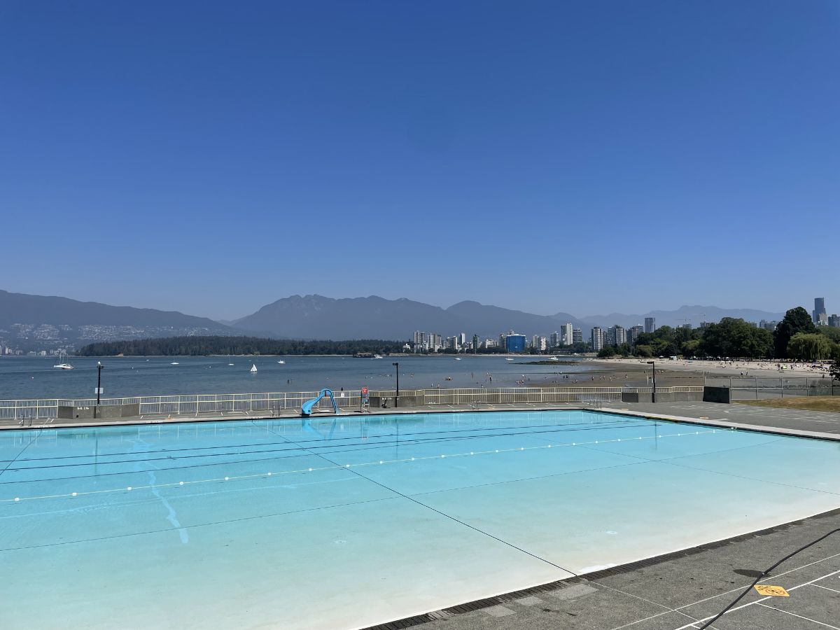 Kitsilano pool at kits beach in vancouver