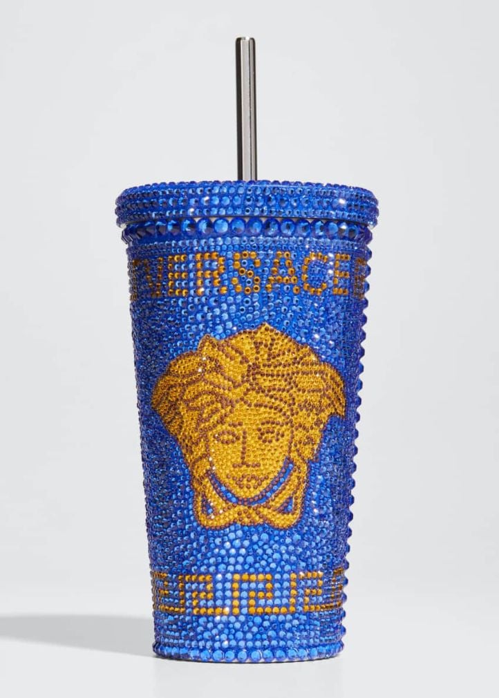 VERSACE Medusa Studded Travel Mug.