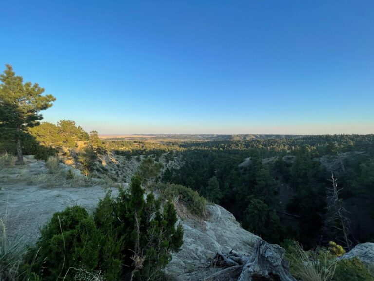 Gorgeous view from the bluffs at acton campground