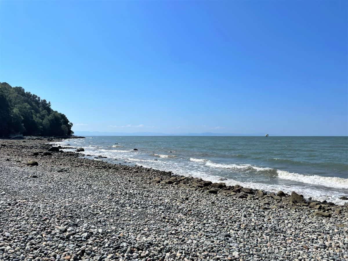 tower beach in vancouver looking west