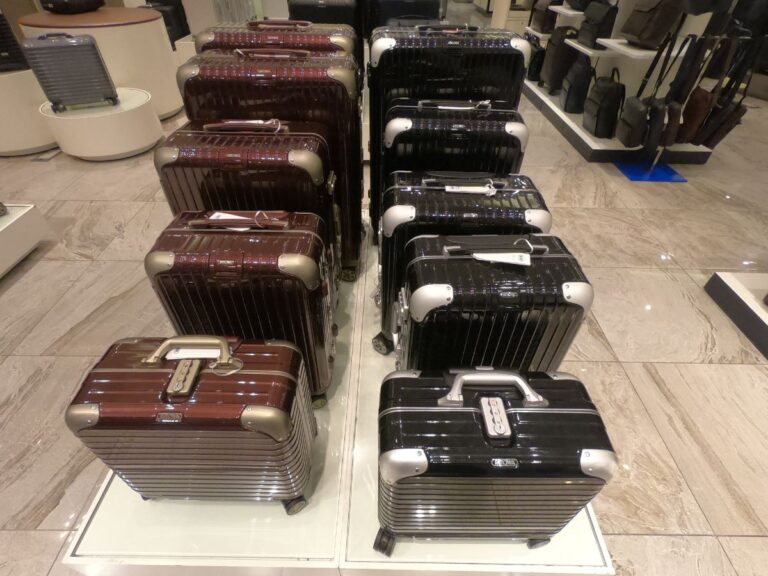 Different types of luggage sold on the store.