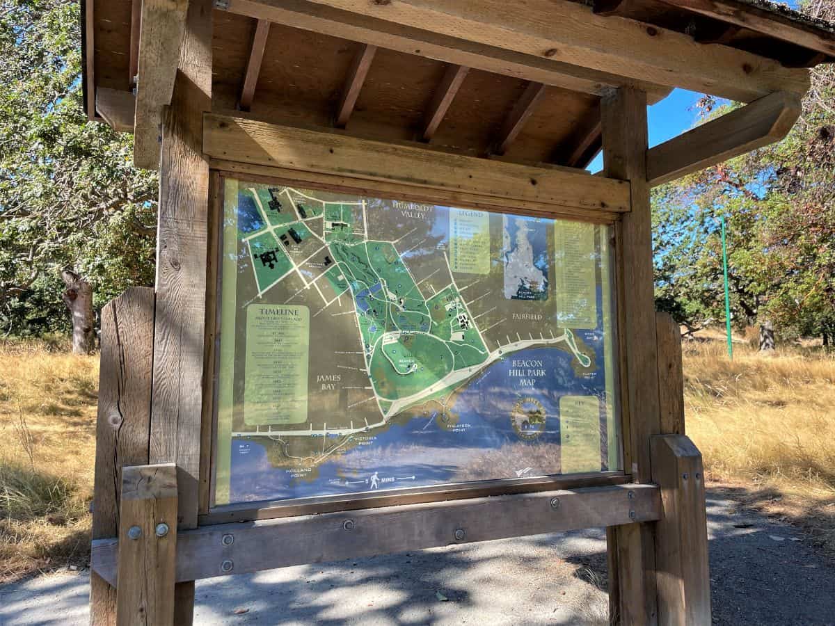 map of beacon hill park in victoria