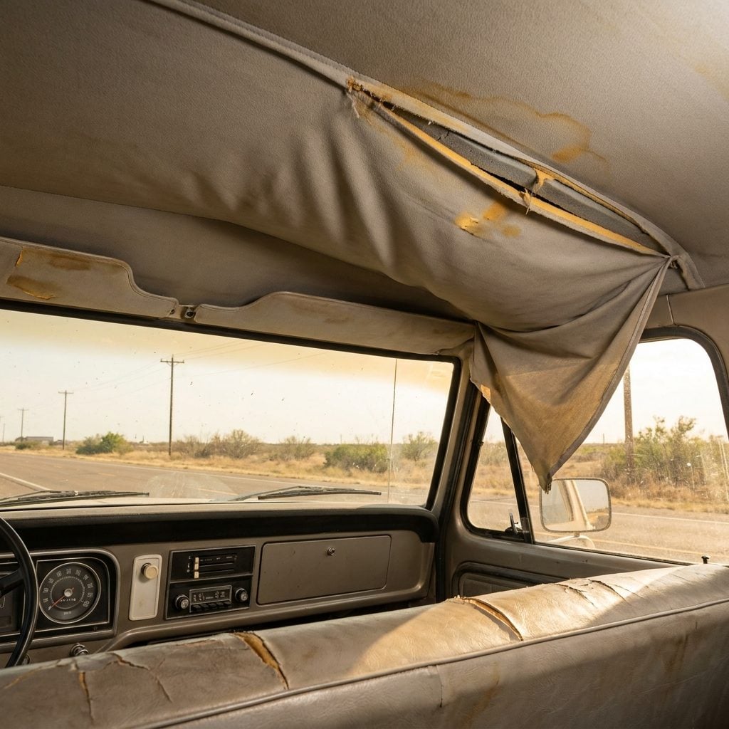 The Headliner That Gave Up and Started Drooping Like a Sad Theater Curtain