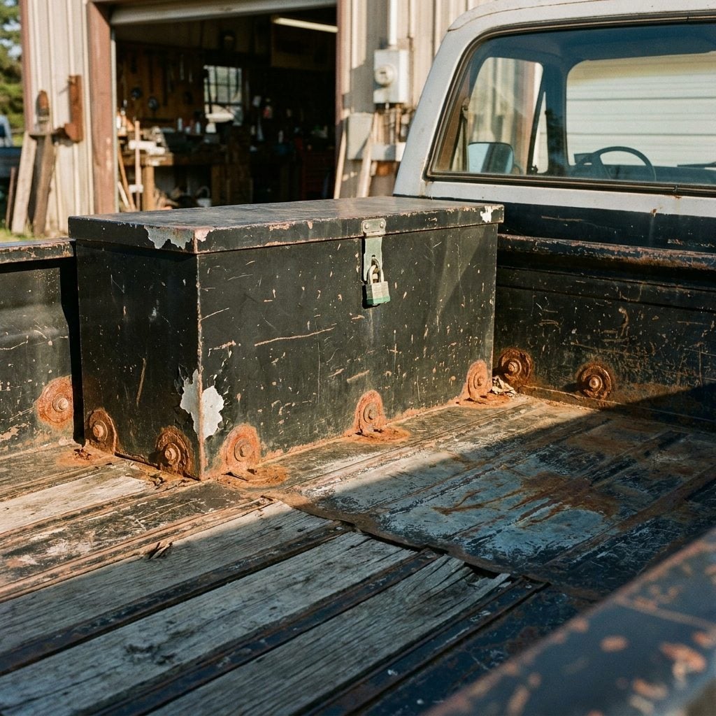 The Rusted Toolbox Bolted Into the Bed Like It Had Been There Since the Beginning of Time
