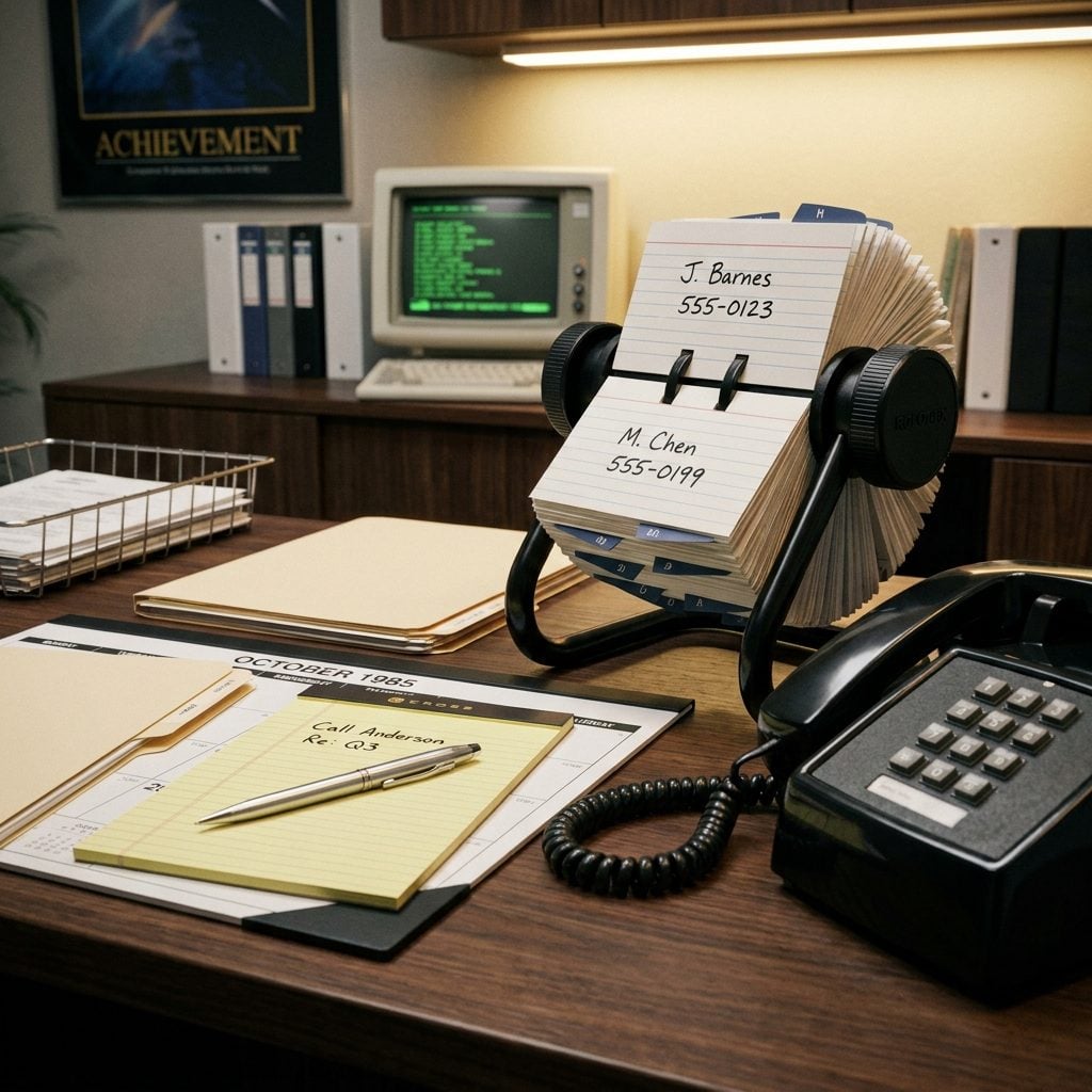 The Desktop Rolodex That Held Every Professional Relationship You'd Ever Need