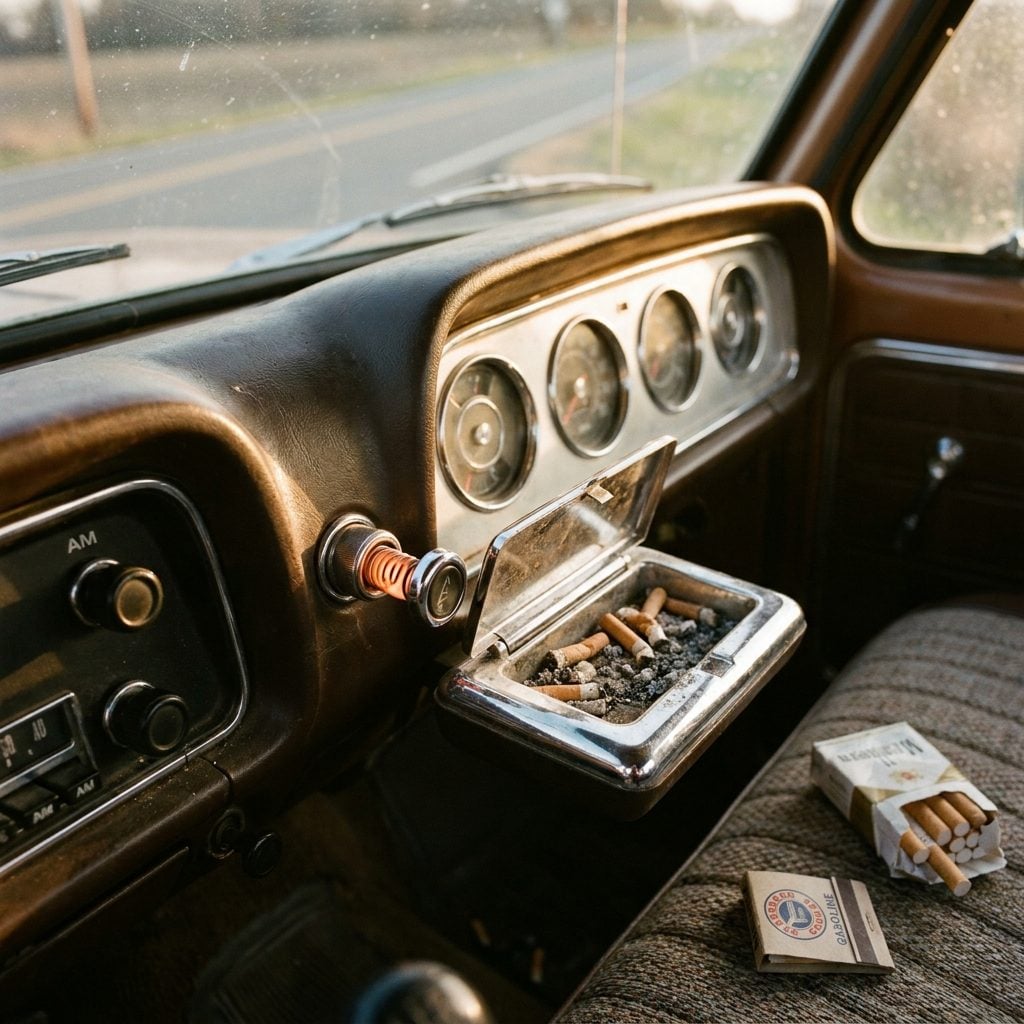 Cigarette Lighters Built Into the Dashboard and Used Constantly by Everyone