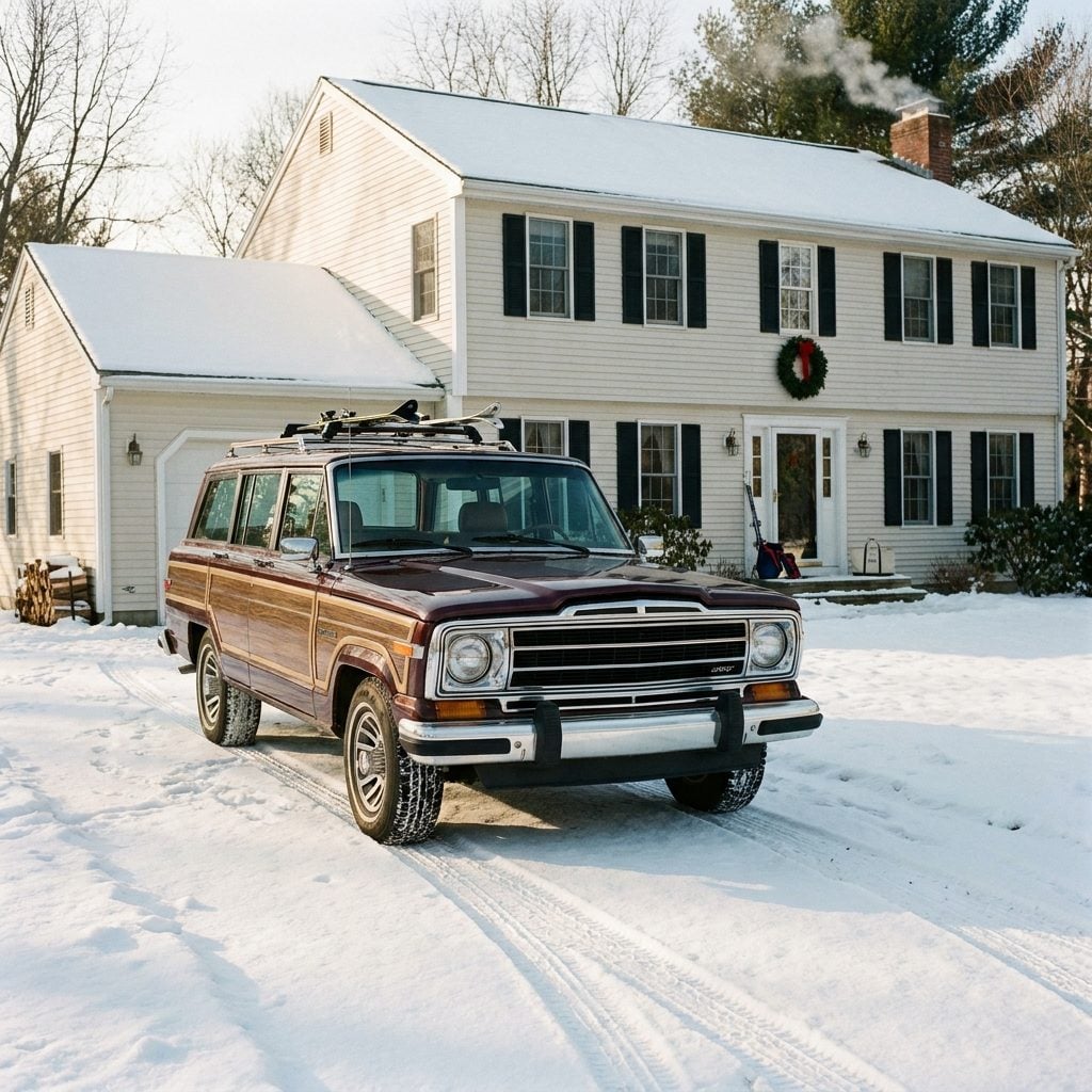 The Jeep Grand Wagoneer With Woodgrain Trim and Ski-Weekend Energy That Never Actually Required Skis