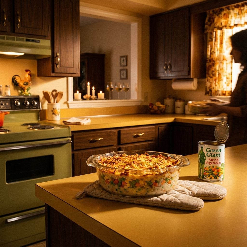 Canned Mixed Vegetables Folded Into Absolutely Every Casserole Known to Man