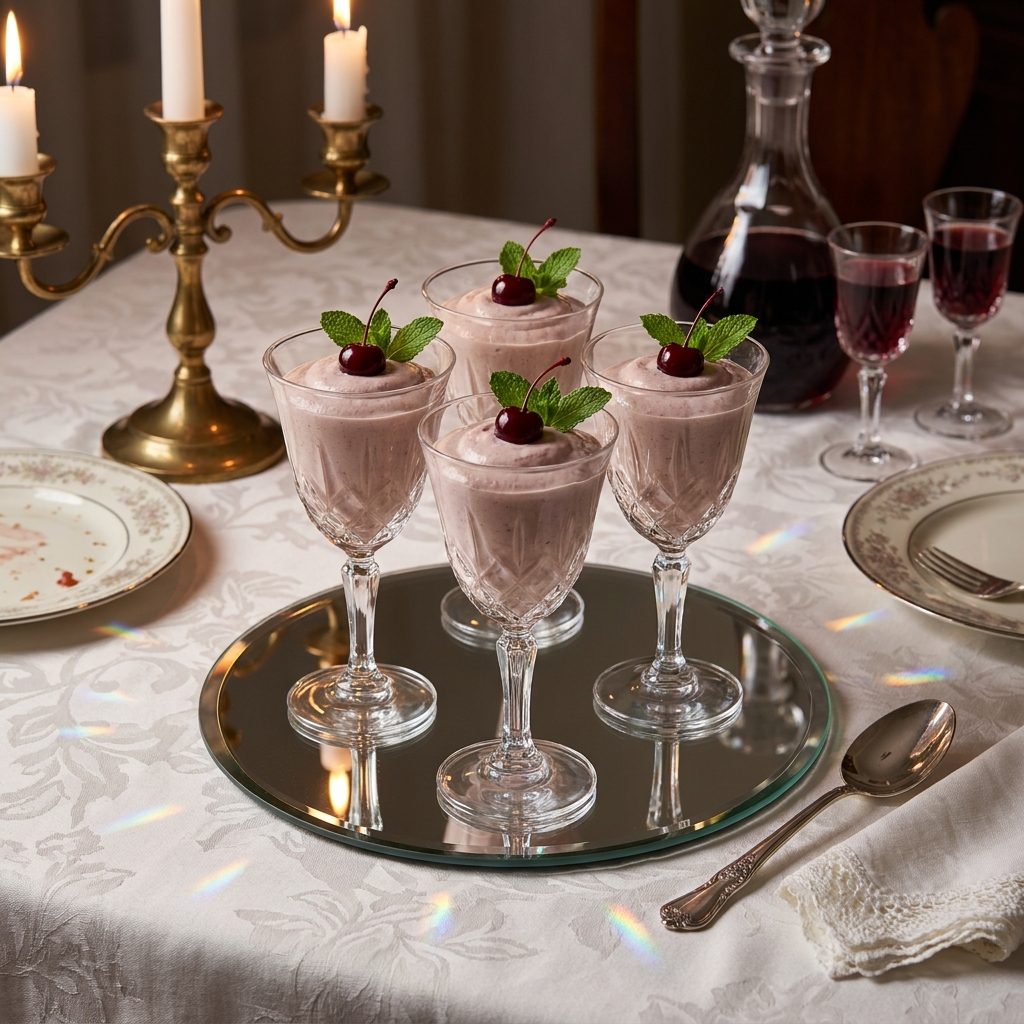 Prune Whip in Crystal Goblets, Presented Like It Was the Grand Finale of a French Restaurant