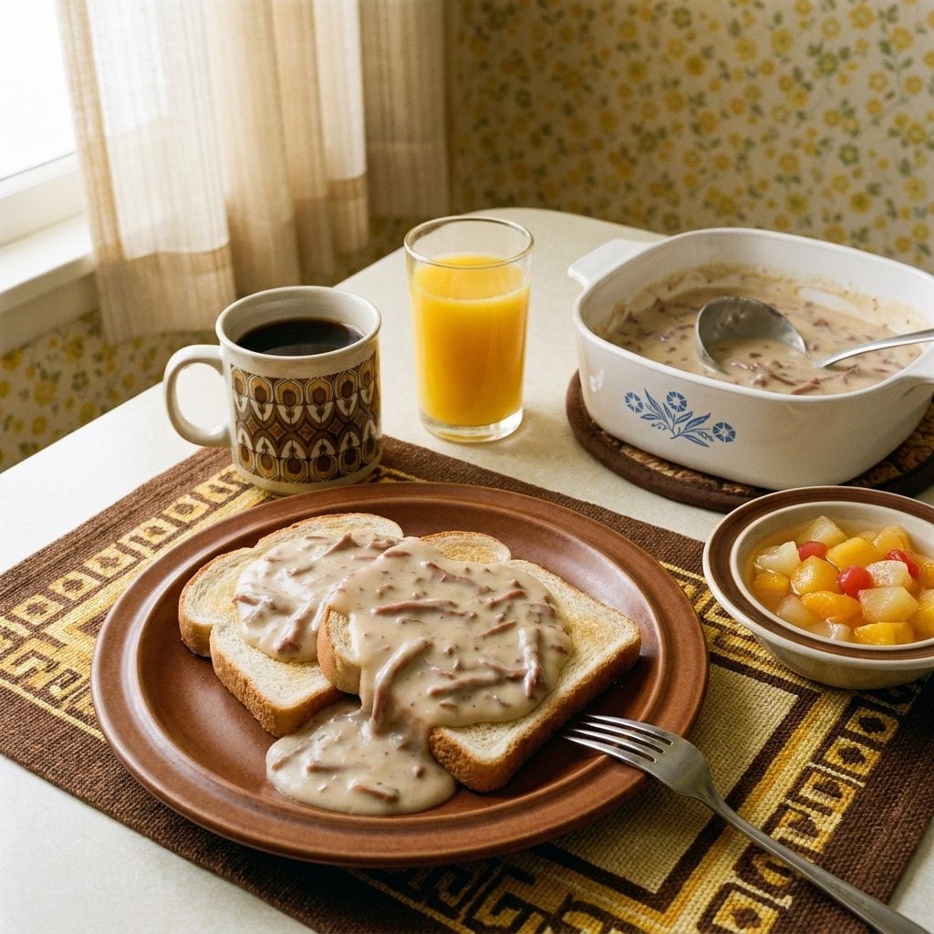 Chipped Beef on Toast Served Proudly at Brunches and Buffets