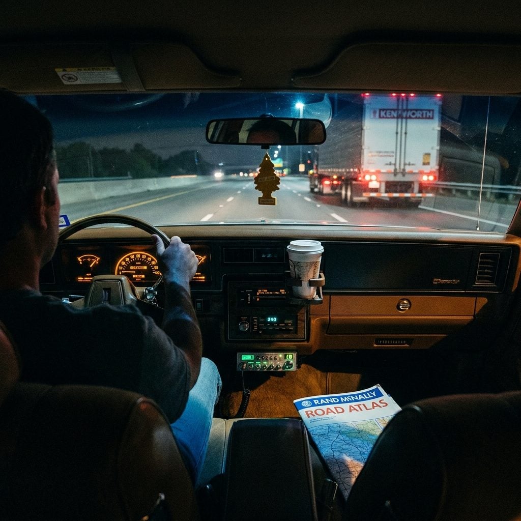 The Crackle of CB Radio Chatter From Truckers Bleeding Through Dad's Speakers