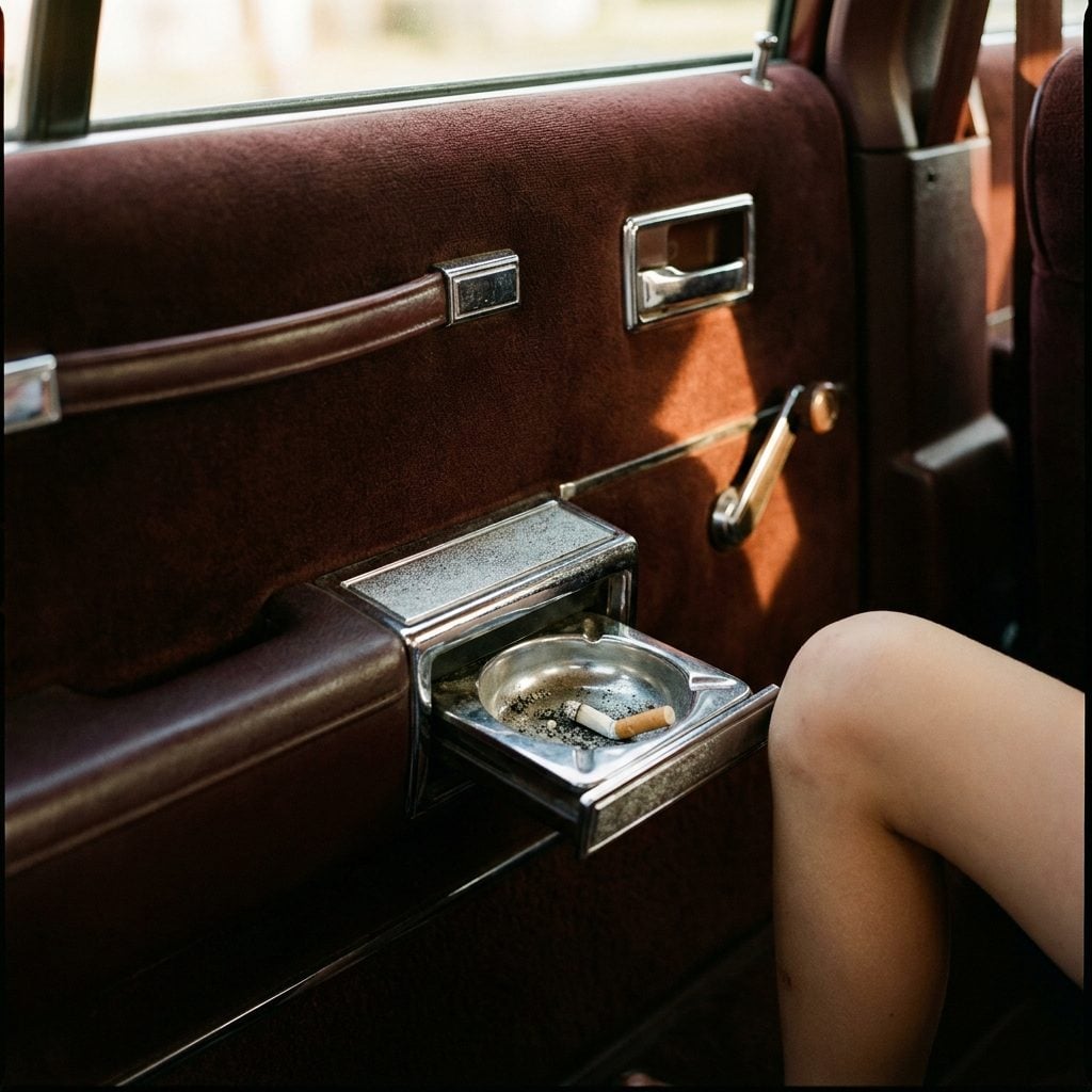The Ashtray in the Door Panel That Doubled as Accidental Knee Contact Every Single Trip