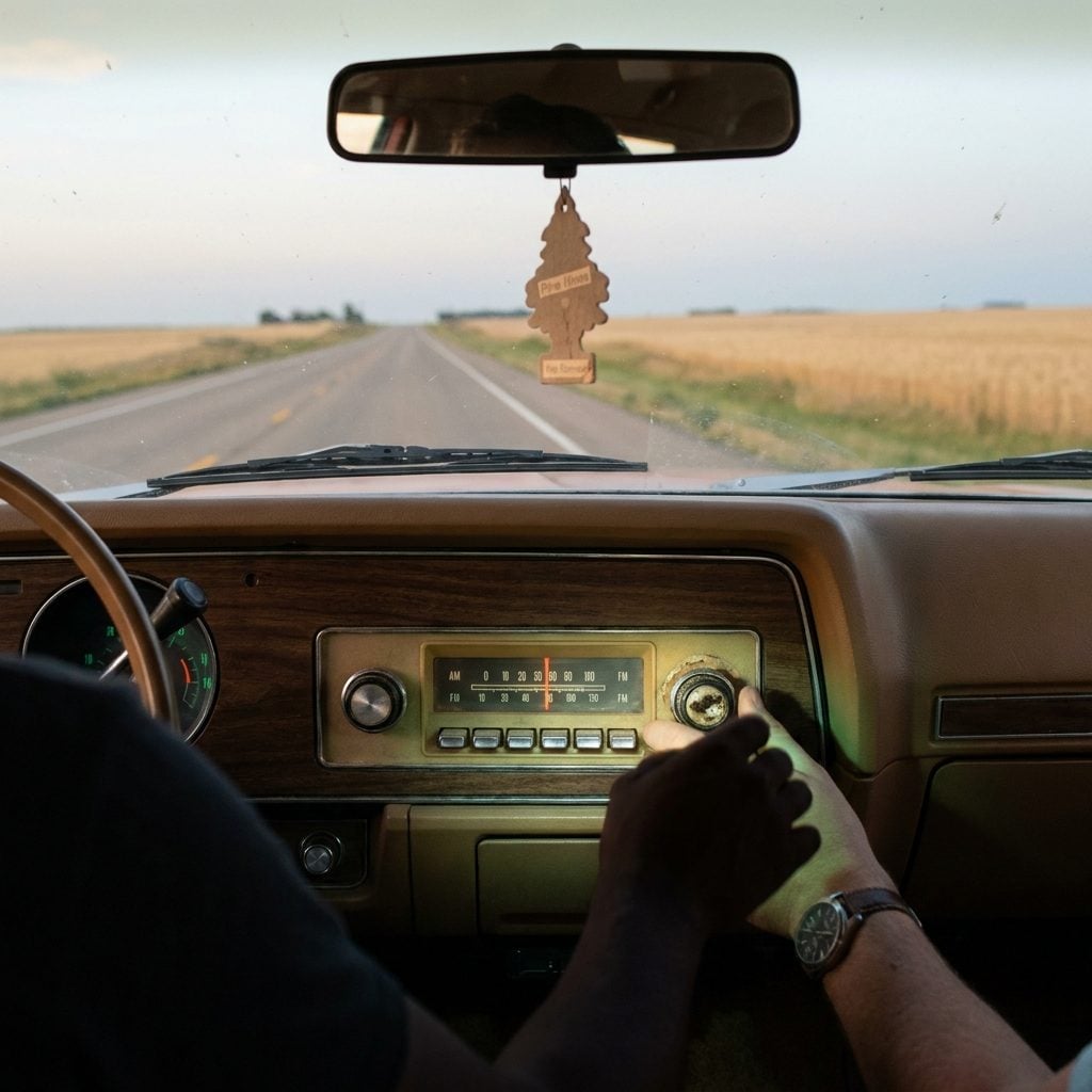 AM Radio Songs Fading to Static Between Towns, Then Ghosting Back Three Miles Later