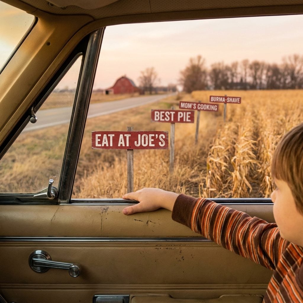 Reading Burma-Shave Signs One Post at a Time Like the World's Slowest Punchline