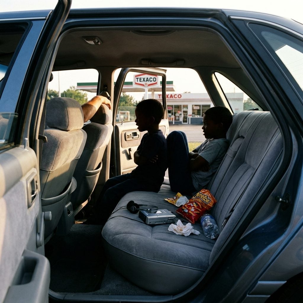 Fighting Siblings Over the 'Good' Window Seat for the Entire Drive