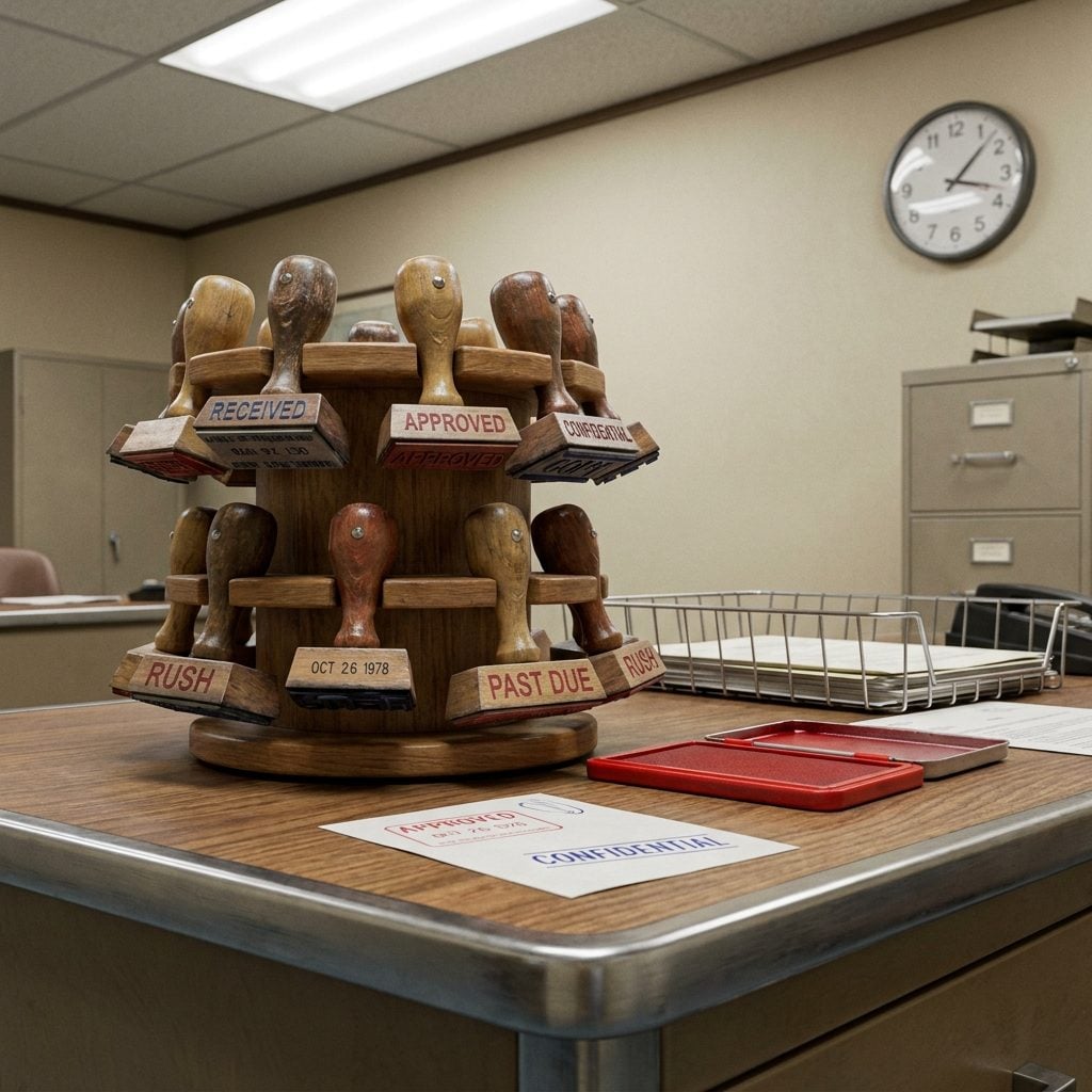 The Rubber Stamp Collection That Sat in a Rotating Rack Like a Miniature Armory