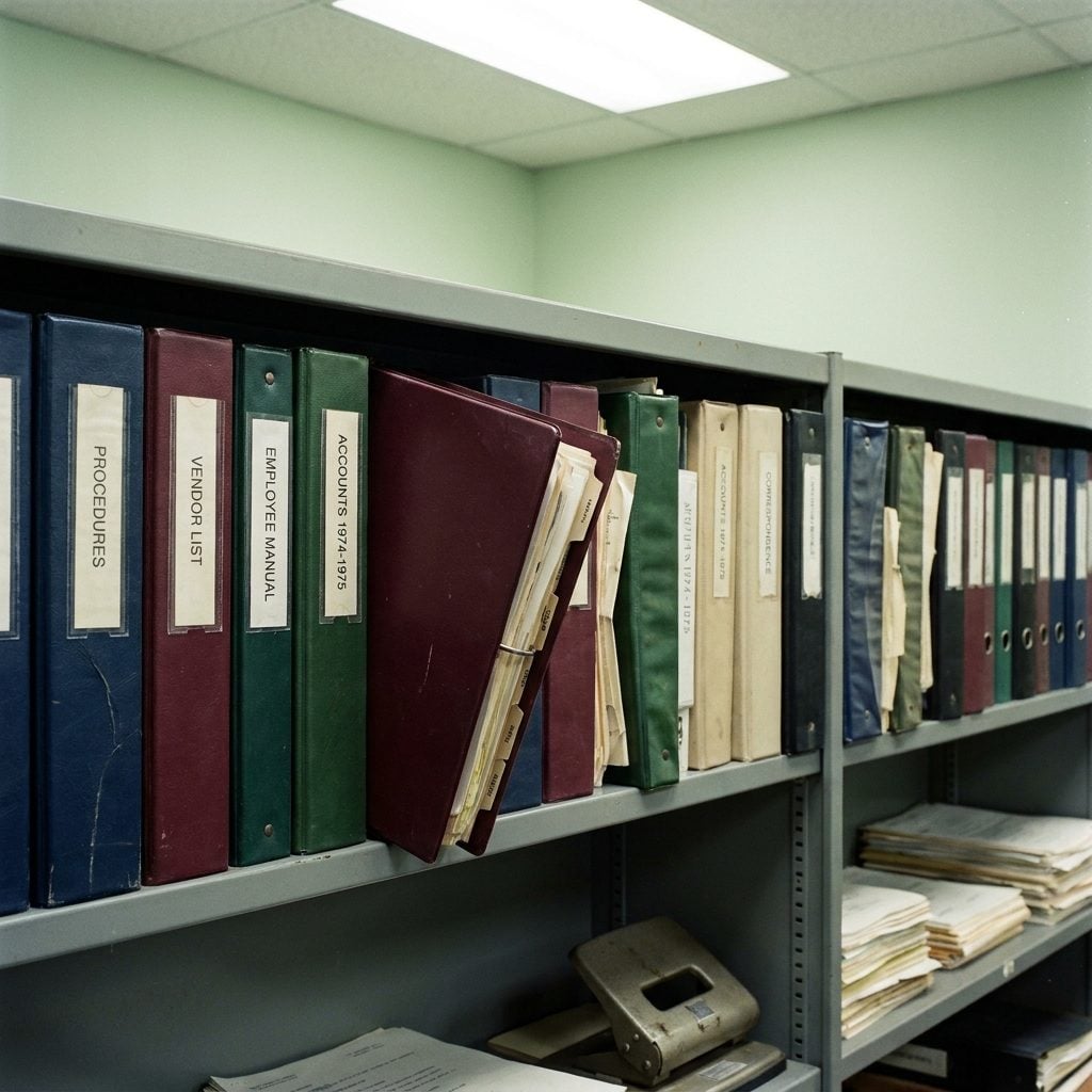 The Three-Ring Binder System That Organized an Entire Department's Knowledge Into Vinyl-Covered Spines