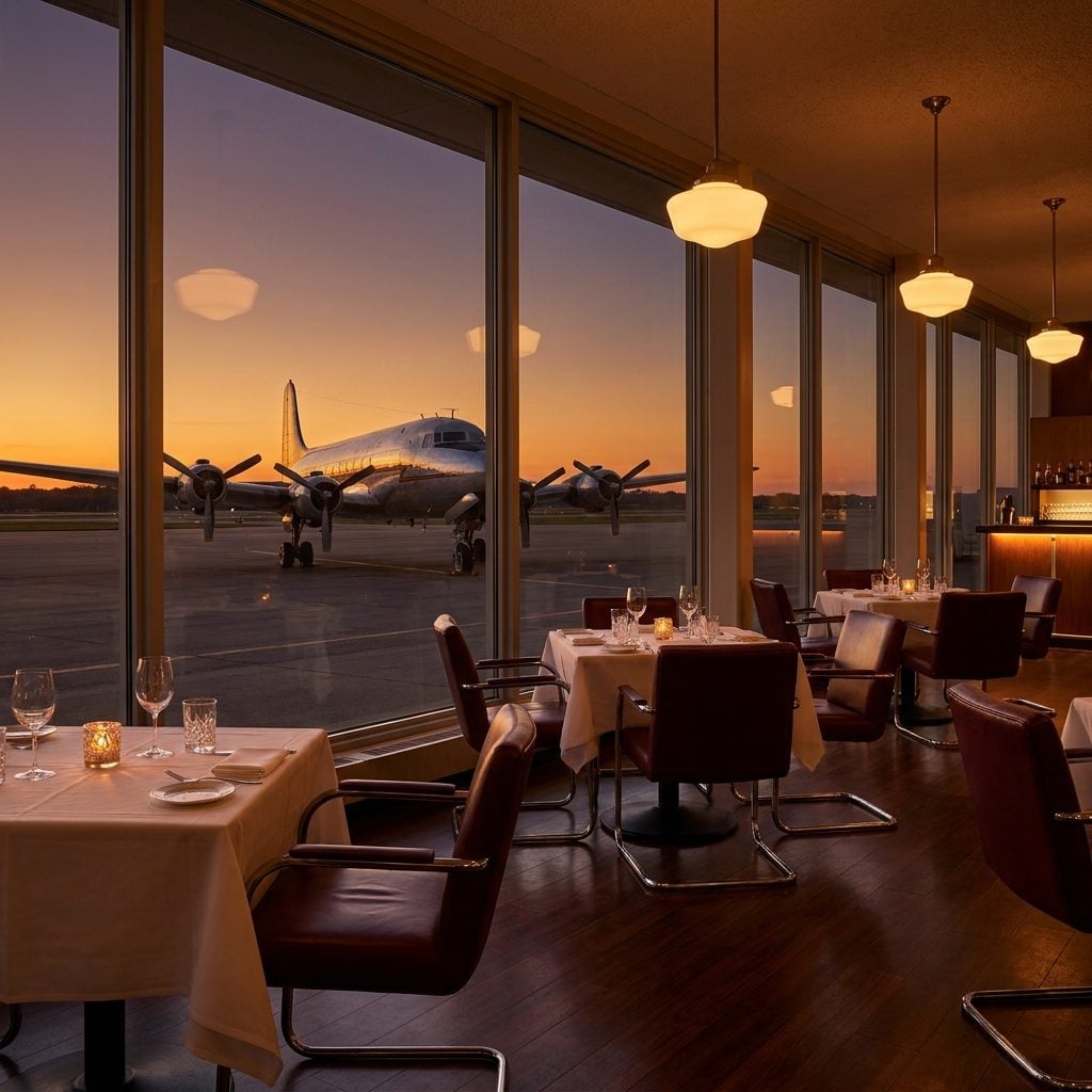 Glamorous Airport Restaurants Where You Ate Steak and Watched 747s Roll By (Well, Constellations)