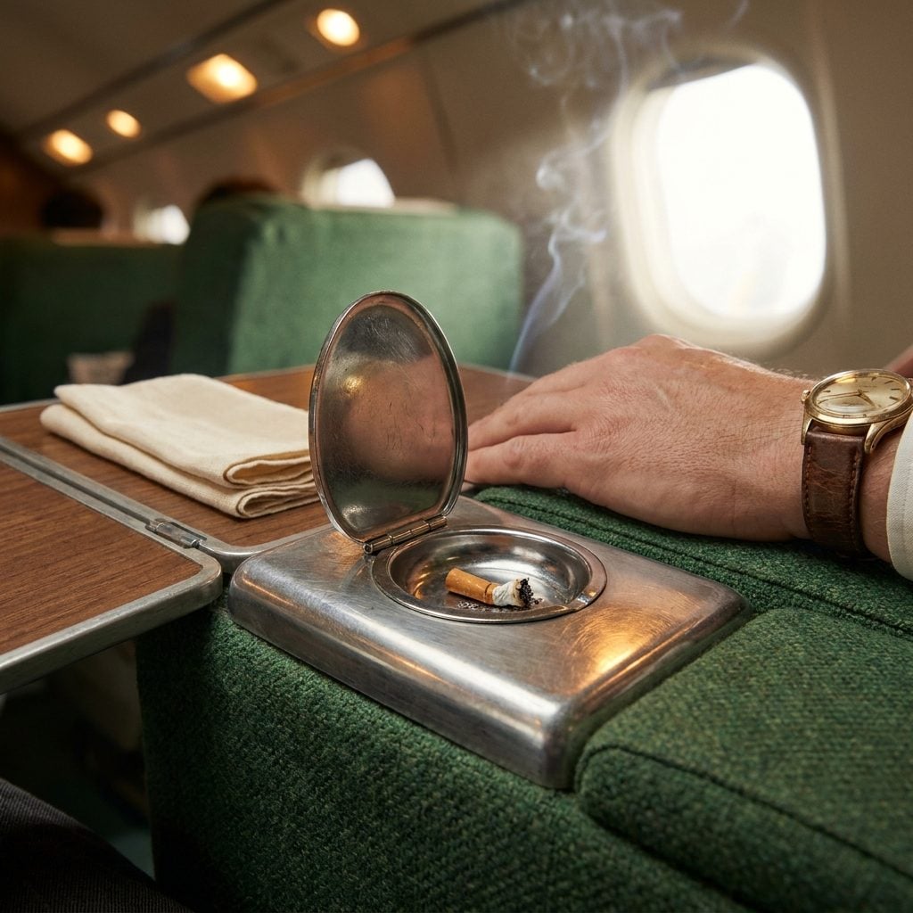 Ashtrays Built Right Into the Armrests Like They Were Load-Bearing