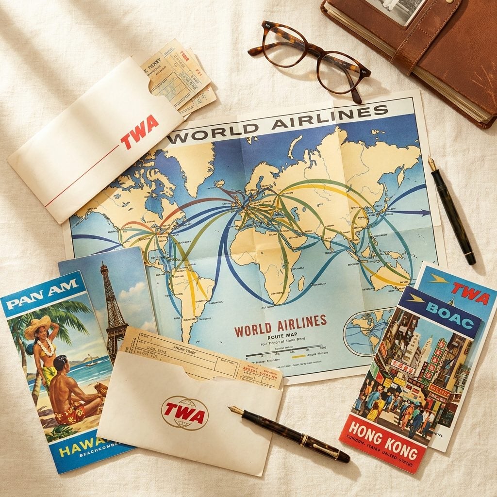 Those Airline Route Maps and Travel Brochures People Actually Framed