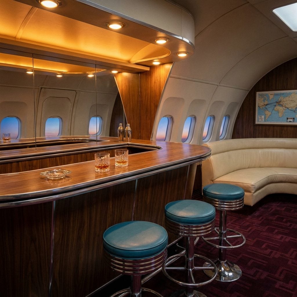 Onboard Lounge Areas Where You Could Stand Up, Walk Over, and Have a Drink With Strangers