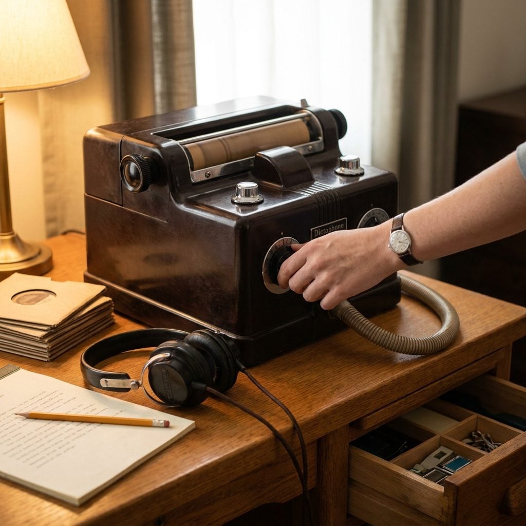 Operate the Dictaphone Machine Without Accidentally Recording Over Something the Boss Needed