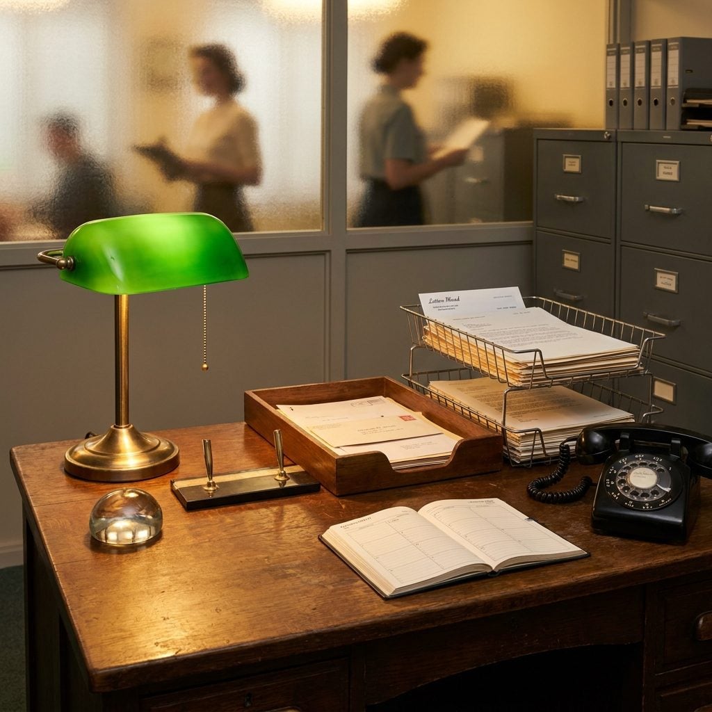 The In-Tray Stack That Communicated the Entire Office Power Structure at a Glance