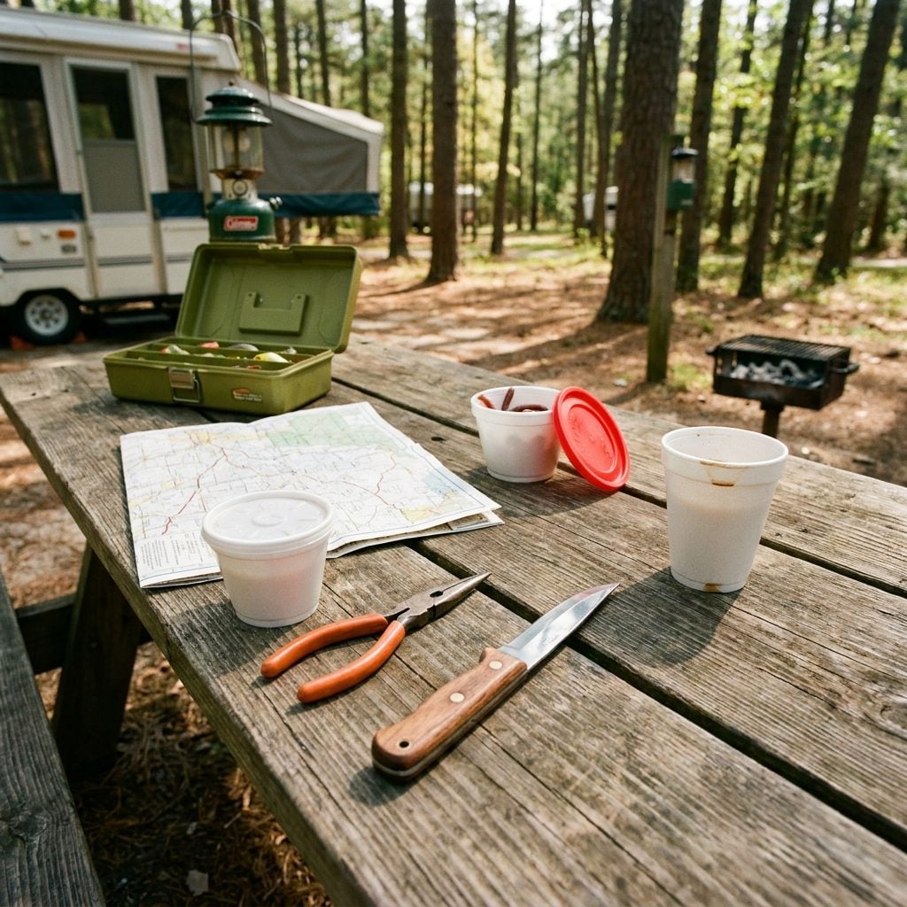 The Fishing Knife Just Sitting There on the Picnic Table All Weekend