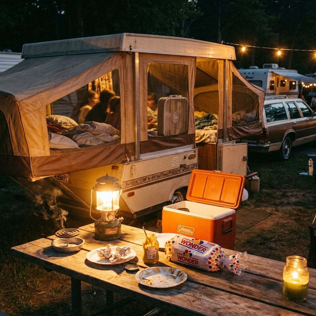 Eight People, One Pop-Up Camper, and the Concept of Air Conditioning Had Not Yet Arrived