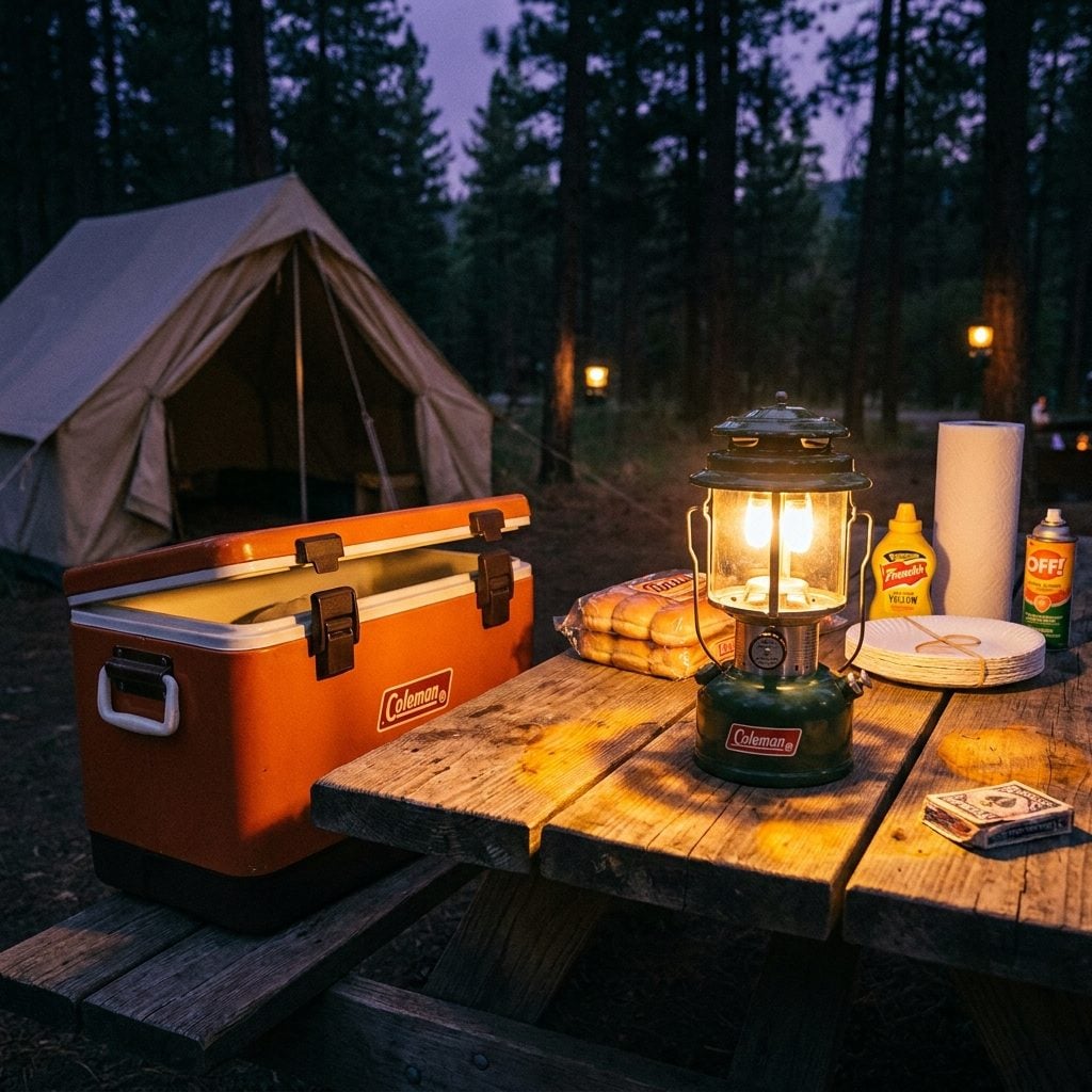 The Orange Coleman Cooler and the Green Coleman Lantern: Standard Issue, Every Single Site